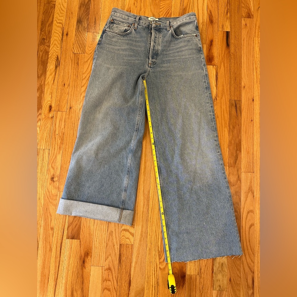 Agolde High-Rise Wide Leg Jeans in Light Blue - Picture 7 of 11